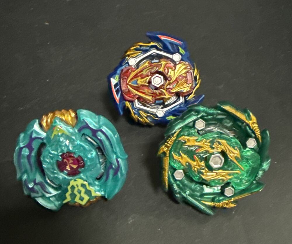Beyblade Burst Hasbro Lot 3 Mirage Fafnir Imperial Dragon Brave Valkyrie Tested